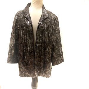 Dressbarn black and gray jacket size 14/16